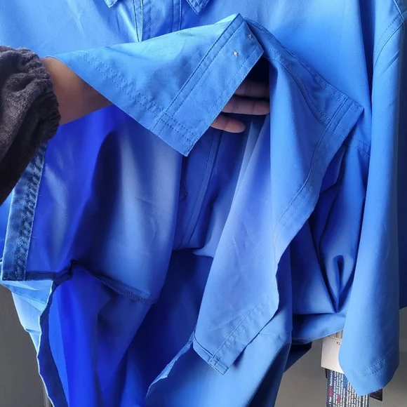 Bimini Bay Outfitters Blue Short Sleeve Fishing Shirt XL Sport Outdoors Collard - Picture 9 of 12